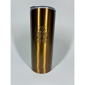 Starbucks 2022 Metallic Stainless Steel Tumbler 20oz Siren Logo Travel Mug